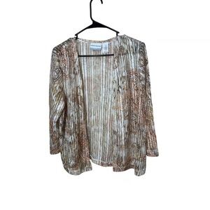 Alfred Dunner Brown and Cream Sweater